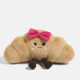 OHS Sweetie Pie Croissant Filled Novelty Scatter Cushion Fleece Toy Gift in Pink - thumbnail 3