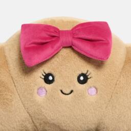 OHS Sweetie Pie Croissant Filled Novelty Scatter Cushion Fleece Toy Gift in Pink - thumbnail 6