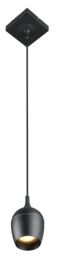 Lucide 'PRESTON' Dimmable Stylish Adjustable Bathroom Pendant Light 1xGU10 in Black - thumbnail 1