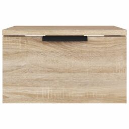 Berkfield Home Wall-mounted Bedside Cabinet Sonoma Oak 34x30x20 cm in Brown - Size: 34 x 30 x 20 cm - thumbnail 3