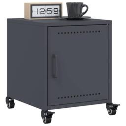 Berkfield Home Stylish Bedside Cabinets 2 pcs Anthracite 36x39x43.5 cm Steel in Dark Grey - thumbnail 4