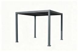 Outdoor Living 3m x 3m Aluminium Pergola with Manual Louvre Roofing in Charcoal - thumbnail 2
