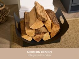 Adam Fires & Fireplaces Adam Fairford Firewood Log Holder in Black - thumbnail 3