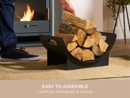 Adam Fires & Fireplaces Adam Fairford Firewood Log Holder in Black - thumbnail 5