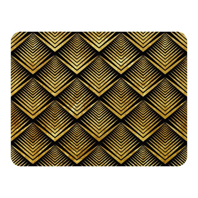 Benjamin Tate Design Golden Geometric Flower Pattern Blanket in Natural - Size: 120 cm x 150 cm - image 1