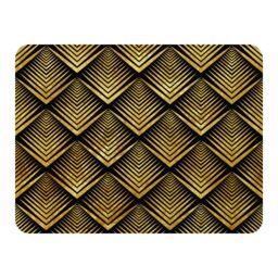 Benjamin Tate Design Golden Geometric Flower Pattern Blanket in Natural - Size: 120 cm x 150 cm - thumbnail 1