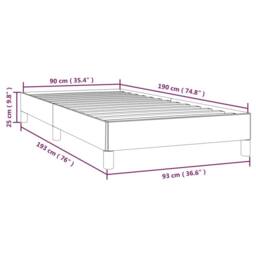 Berkfield Home Durable Bed Frame White 90x190 cm Single Faux Leather - thumbnail 9