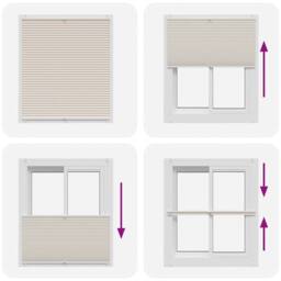 Berkfield Home Plisse Blind 110x125cm Creme in Cream - Size: 110x125 cm - thumbnail 6