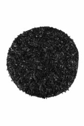 Homescapes Dallas Leather Shaggy Rug in Black - Size: 90 cm x 150 cm - thumbnail 3