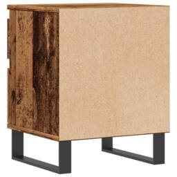 Berkfield Home Bedside Cabinet Old Wood 40x35x50 cm Engineered Wood in Brown - Size: 40 x 35 x 50 cm - thumbnail 7