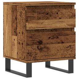 Berkfield Home Bedside Cabinet Old Wood 40x35x50 cm Engineered Wood in Brown - Size: 40 x 35 x 50 cm - thumbnail 1