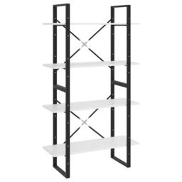 Berkfield Home 4-Tier Book Cabinet White 80x30x140 cm Engineered Wood - Size: 80 x 30 x 140 cm - thumbnail 1