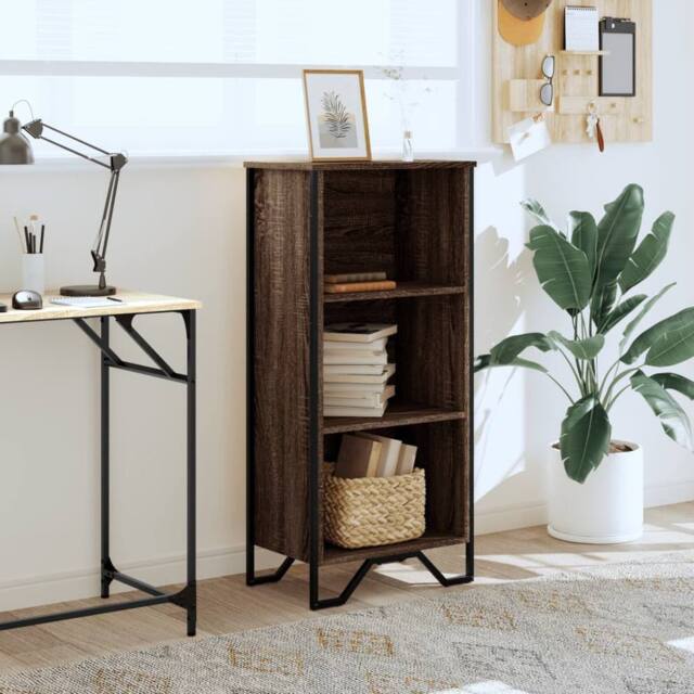 Berkfield Home Modern Bookcase Brown Oak 50x31x106 cm Engineered Wood - Size: 50 x 31 x 106 cm - image 1