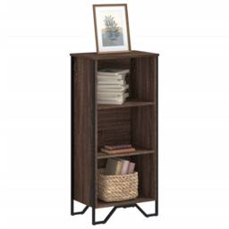 Berkfield Home Modern Bookcase Brown Oak 50x31x106 cm Engineered Wood - Size: 50 x 31 x 106 cm - thumbnail 2