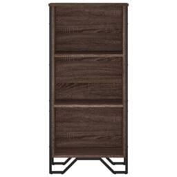 Berkfield Home Modern Bookcase Brown Oak 50x31x106 cm Engineered Wood - Size: 50 x 31 x 106 cm - thumbnail 4
