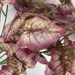Leaf Artificial Faux Foliage Purple 85cm Realistic Pack of 6 - thumbnail 6