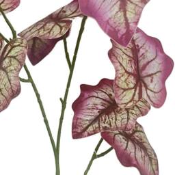 Leaf Artificial Faux Foliage Purple 85cm Realistic Pack of 6 - thumbnail 4