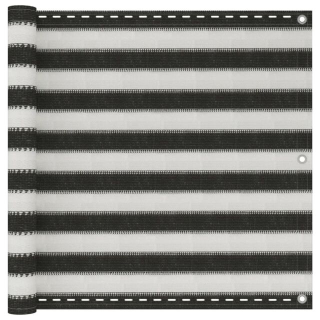 Berkfield Home Balcony Screen HDPE 90x400 cm Anthracite & White in Black - image 1