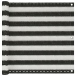Berkfield Home Balcony Screen HDPE 90x400 cm Anthracite & White in Black - thumbnail 1