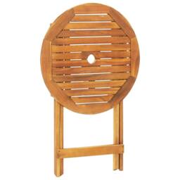Berkfield Home 3 Piece Bistro Set Blue & White Fabric & Solid Wood - thumbnail 8