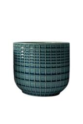KDMD Hortus Blue Green Braga Pot 15cm H x 17cm Dia - thumbnail 1