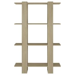 Berkfield Home Book Cabinet/Room Divider Sonoma Oak 80x30x123.5 cm in Brown - thumbnail 5