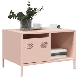 Berkfield Home Coffee Table Pink 68.5x50x43.5 cm Cold-rolled Steel