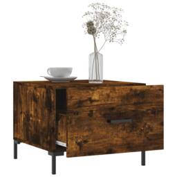 Berkfield Home Coffee Tables 2 pcs Smoked Oak 50x50x40 cm Engineered Wood in Brown - Size: 50 x 50 x 40 cm - thumbnail 4