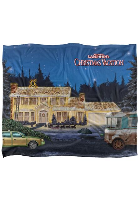Warner Brothers Christmas Vacation Silky Touch Super Soft Throw Blanket 152x127cm in White - Size: 152x127 cm - image 1