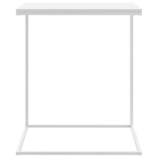 Berkfield Home Side Table White 55x35x66 cm Engineered Wood - Size: 55 x 35 x 66 cm - image 1