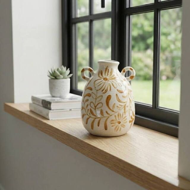 Garden Greatness Golden Bloom Floral Vase - Size: 1 Pack - image 1