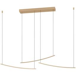 Loops Elegant Matte Brass LED Pendant Ceiling Light for Modern Interiors in Amber - thumbnail 3