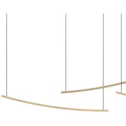 Loops Elegant Matte Brass LED Pendant Ceiling Light for Modern Interiors in Amber - thumbnail 5