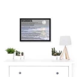 Artery8 Desiderata Ehrmann Go Placidly Amid Noise Haste Quote Typography A4 Artwork Framed Wall Art Print in Black - thumbnail 2