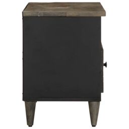 Berkfield Home TV Cabinet Black 80x33x46 cm Solid Wood Mango in Brown - Size: 80 x 33 x 46 cm - thumbnail 4