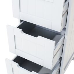 Xample Bathroom Cabinet 4 Drawer Storage Cupboard Free Standing Unit Living Room in White - thumbnail 6