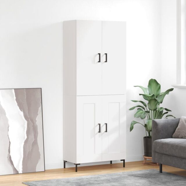 Berkfield Home Highboard White 69.5x34x180 cm Engineered Wood - image 1