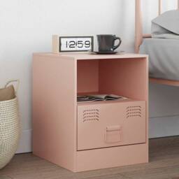 Berkfield Home Bedside Cabinet Pink 34.5x39x44 cm Steel - thumbnail 2