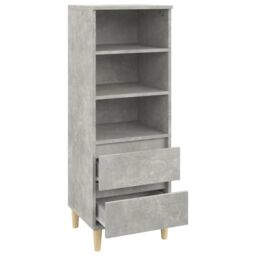 Berkfield Home Highboard Concrete Grey 40x36x110 cm Engineered Wood - Size: 40 x 36 x 110 cm - thumbnail 4