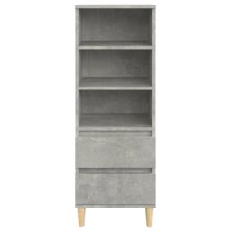 Berkfield Home Highboard Concrete Grey 40x36x110 cm Engineered Wood - Size: 40 x 36 x 110 cm - thumbnail 3