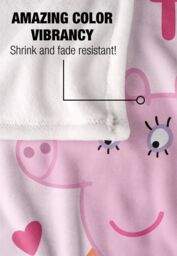 "Hasbro Peppa Pig Mummy Pig Soon To Be Silky Touch Blanket 50"" x 60"" in White" - thumbnail 4