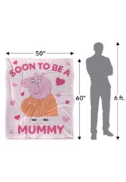"Hasbro Peppa Pig Mummy Pig Soon To Be Silky Touch Blanket 50"" x 60"" in White" - thumbnail 5