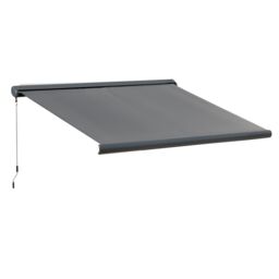 OUTSUNNY lectric Motorised Awning Door Window Shade w/ Cassette Grey - thumbnail 2