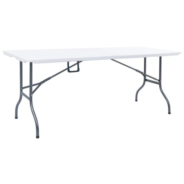 Berkfield Home Folding Garden Table White 180x72x72 cm HDPE - Size: 180 x 72 x 72 cm - image 1