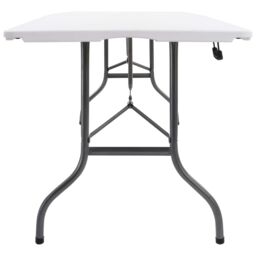 Berkfield Home Folding Garden Table White 180x72x72 cm HDPE - Size: 180 x 72 x 72 cm - thumbnail 3