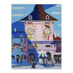 Artery8 Bern with Belltower Ernst Ludwig Kirchner Framed Wall Art Print - Size: A3 - thumbnail 3