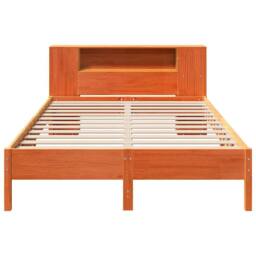 Berkfield Home Bookcase Bed without Mattress Wax Brown 140x190 cm Solid Wood Pine - thumbnail 4