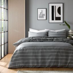 GAVENO CAVAILIA Harris Printed Duvet Cover in Charcoal - Size: King - thumbnail 2