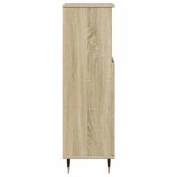 Berkfield Home Practical Bathroom Cabinet Sonoma Oak 30x30x100 cm Engineered Wood in Light Brown - Size: 30 x 30 x 100 cm - thumbnail 5