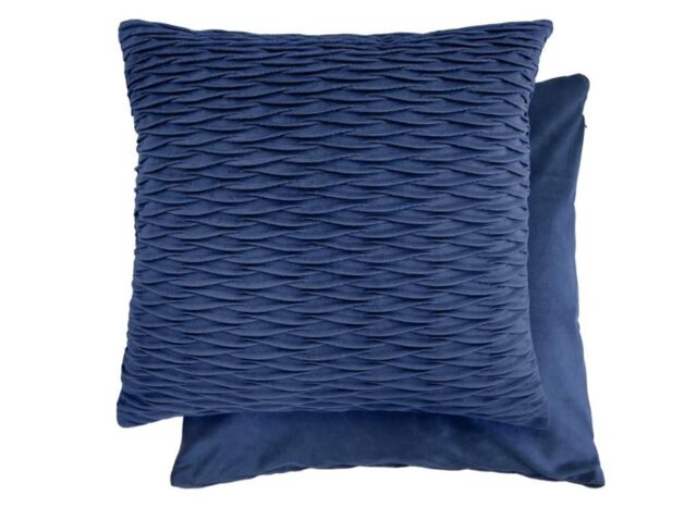 New Edge Blinds Millie Collection Soft Velvet Cushion Cover in Blue - Size: 43 cm x 43 cm - image 1
